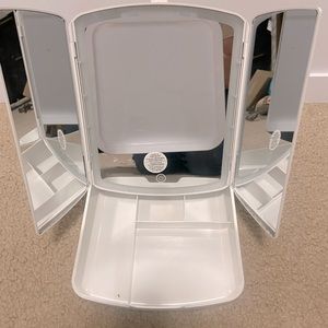 My FoldAway Storage Organizer with Light Up Mirror